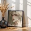 Male Figure Wall Art Muscular Handsome Man Ethereal Romance Printable Digital Download