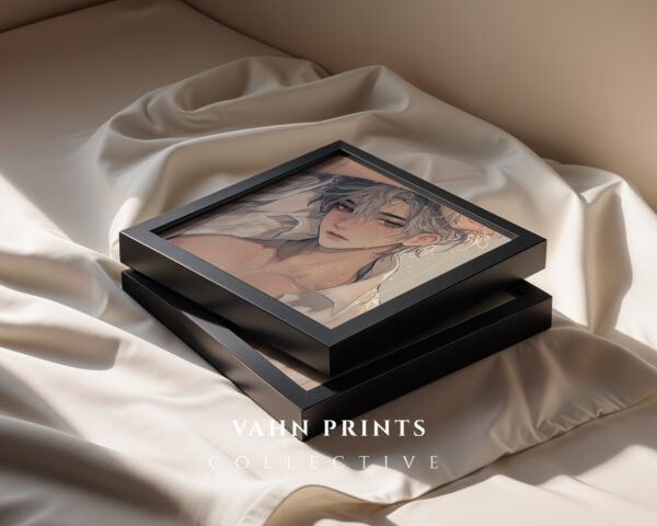 Minimal Nude Male Illustration Art Print Clean Style