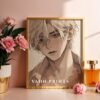 Soulmate Lover Wall Art Handsome Muscular Man Romantic Anime Printable Art