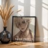 Soulmate Lover Wall Art Handsome Muscular Man Romantic Anime Printable Art