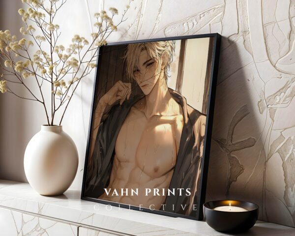 Ethereal Romantic Male Wall Art Muscular Figure Soulmate Husband Printable Download