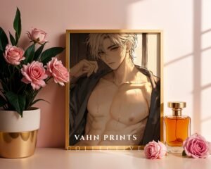 Ethereal Romantic Male Wall Art Muscular Figure Soulmate Husband Printable Download