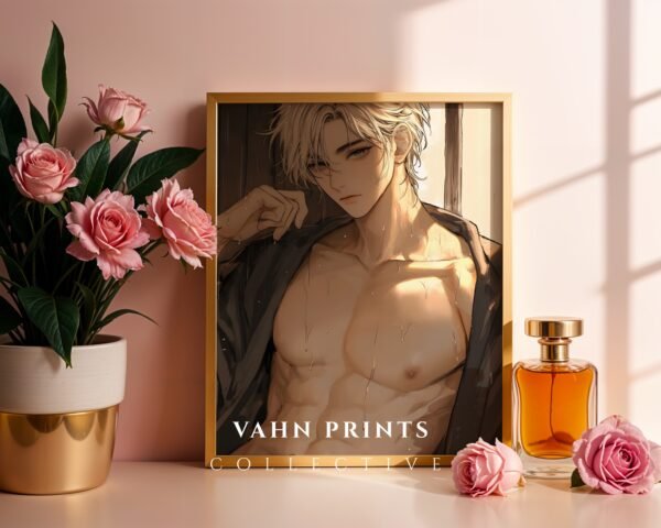 Ethereal Romantic Male Wall Art Muscular Figure Soulmate Husband Printable Download