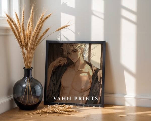 Ethereal Romantic Male Wall Art Muscular Figure Soulmate Husband Printable Download