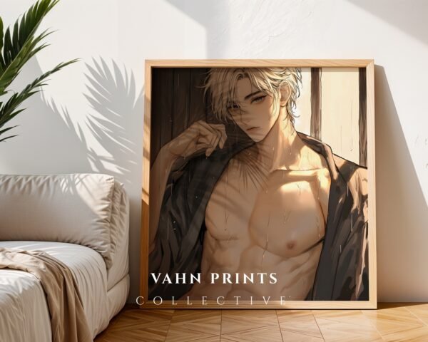 Ethereal Romantic Male Wall Art Muscular Figure Soulmate Husband Printable Download