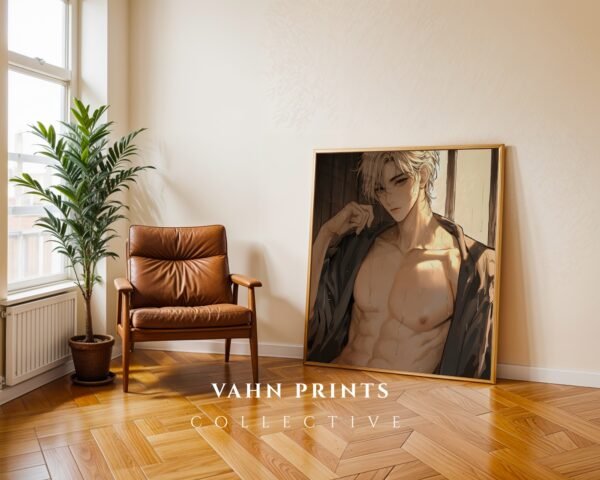 Ethereal Romantic Male Wall Art Muscular Figure Soulmate Husband Printable Download