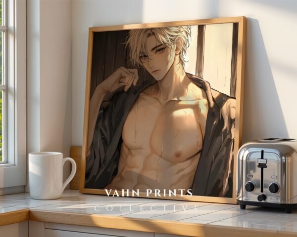 Ethereal Romantic Male Wall Art Muscular Figure Soulmate Husband Printable Download