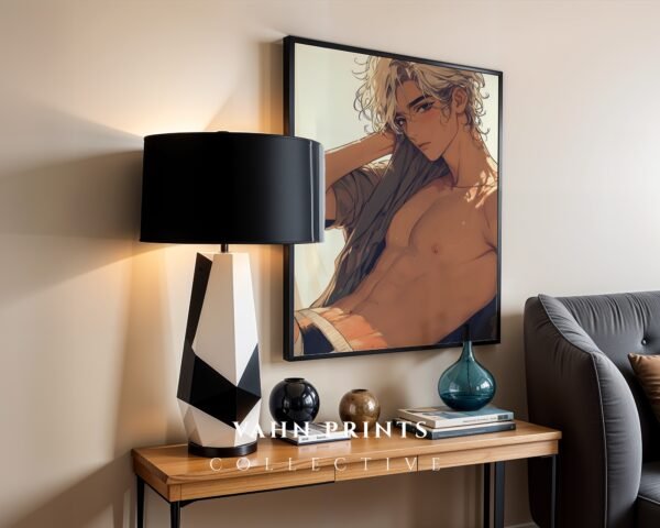 Romantic Masculine Wall Art Muscular Male Body Soulmate Husband Printable