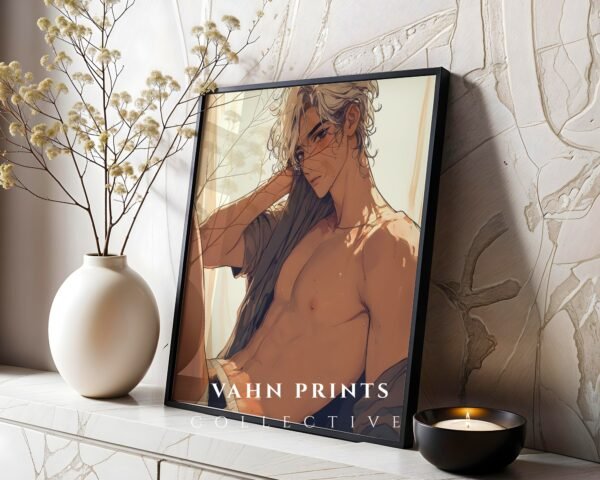 Romantic Masculine Wall Art Muscular Male Body Soulmate Husband Printable