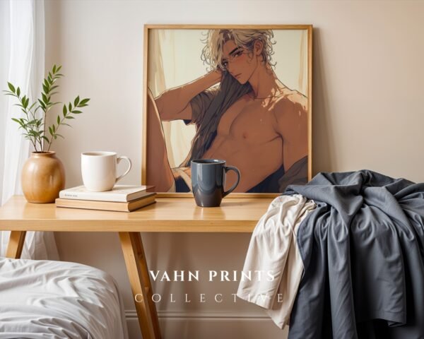 Romantic Masculine Wall Art Muscular Male Body Soulmate Husband Printable