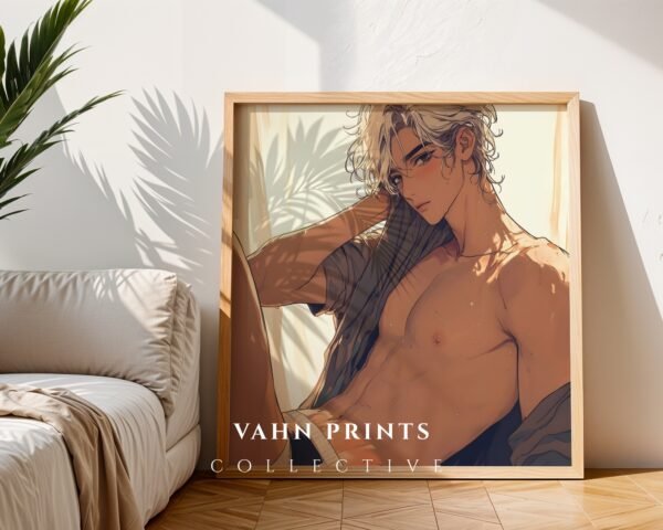 Romantic Masculine Wall Art Muscular Male Body Soulmate Husband Printable