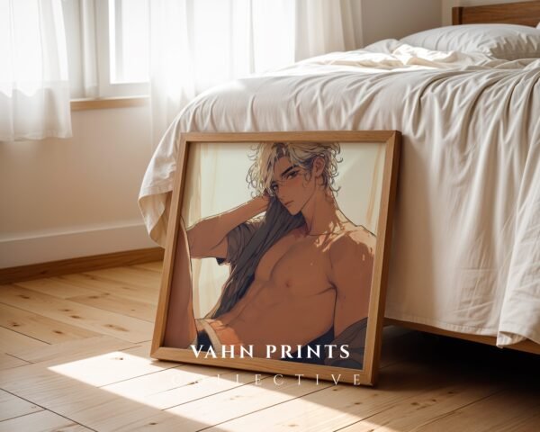 Romantic Masculine Wall Art Muscular Male Body Soulmate Husband Printable