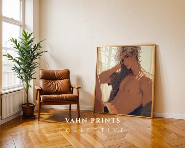 Romantic Masculine Wall Art Muscular Male Body Soulmate Husband Printable