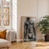 Stylish Nude Male Figure Illustration Wall Decor