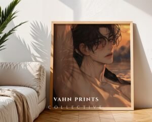 Soulmate Husband Printable Wall Art Muscular Male Figure Romantic Decor