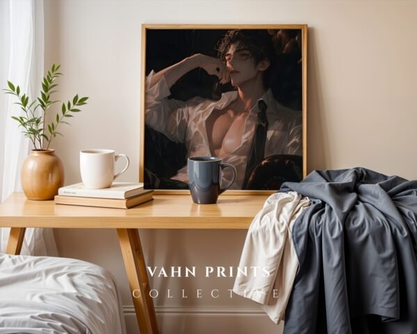 Ethereal Male Figure Wall Art Handsome Muscular Man Soulmate Lover Printable