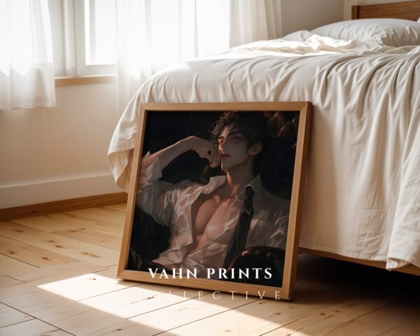 Ethereal Male Figure Wall Art Handsome Muscular Man Soulmate Lover Printable