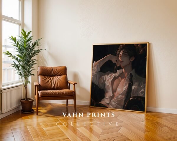 Ethereal Male Figure Wall Art Handsome Muscular Man Soulmate Lover Printable