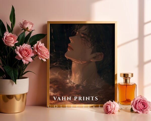 Male Body Figure Wall Art Muscular Handsome Man Soulmate Romantic Print