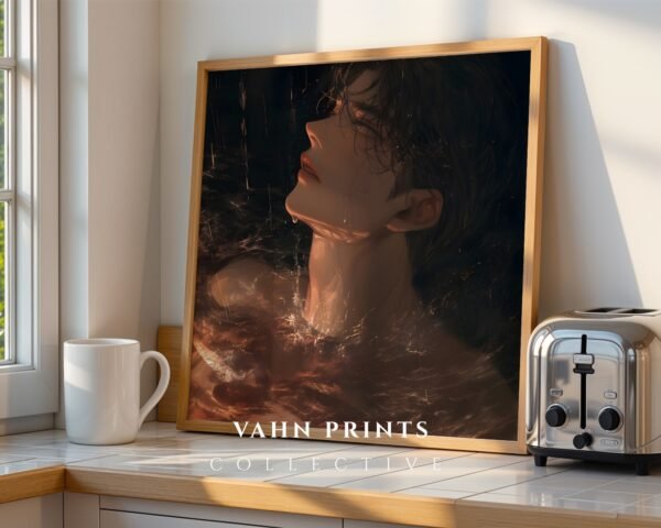 Male Body Figure Wall Art Muscular Handsome Man Soulmate Romantic Print