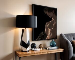 Soulmate Lover Wall Art Anime Style Muscular Handsome Male Printable