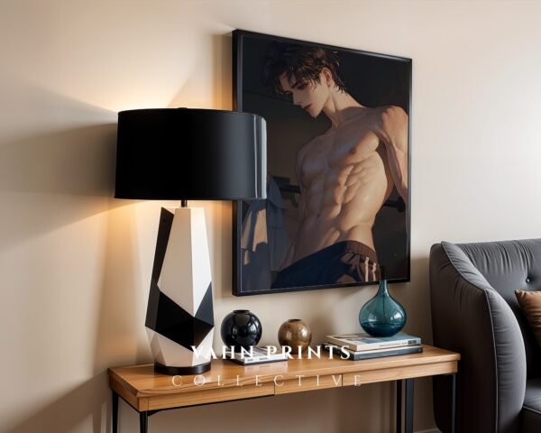 Ethereal Romantic Husband Wall Art Muscular Male Figure Printable Decor