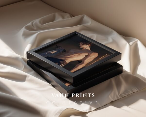 Ethereal Romantic Husband Wall Art Muscular Male Figure Printable Decor