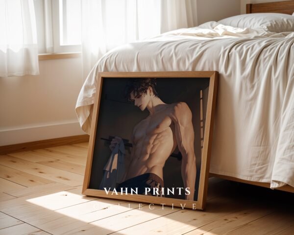 Ethereal Romantic Husband Wall Art Muscular Male Figure Printable Decor