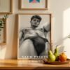 Male Nude Body Outline Art Print Contemporary Style