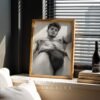 Male Nude Body Outline Art Print Contemporary Style
