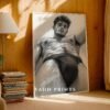 Male Nude Body Outline Art Print Contemporary Style