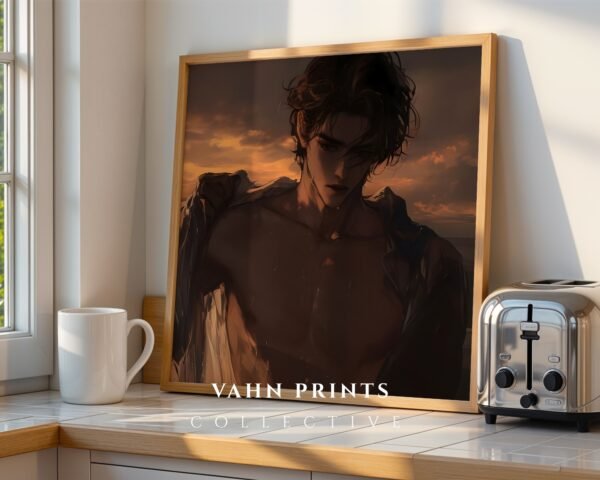 Romantic Printable Male Wall Art Muscular Body Soulmate Husband Art