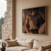 V73c_m8 Handsome Man Printable Wall Art Muscular Male Figure Ethereal Romance
