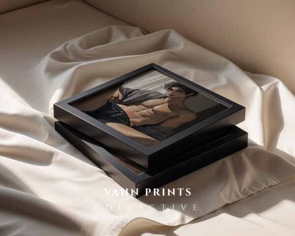 Anime Romantic Male Wall Art Muscular Handsome Boyfriend Printable