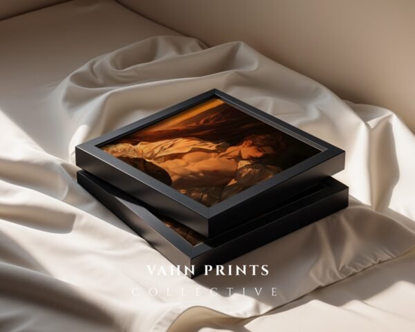 Soulmate Husband Anime Wall Art Muscular Male Romantic Digital Print