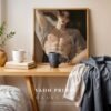 Male Figure Printable Wall Art Muscular Handsome Man Romantic Decor