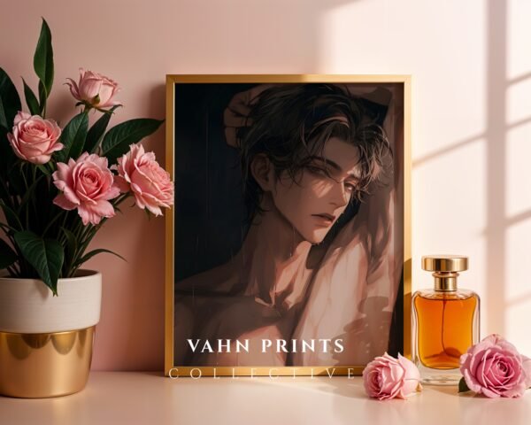 Ethereal Masculine Wall Art Muscular Male Body Soulmate Lover Print