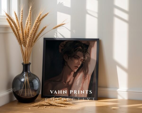 Ethereal Masculine Wall Art Muscular Male Body Soulmate Lover Print