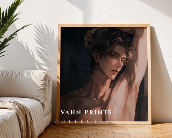 Ethereal Masculine Wall Art Muscular Male Body Soulmate Lover Print