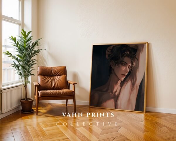 Ethereal Masculine Wall Art Muscular Male Body Soulmate Lover Print