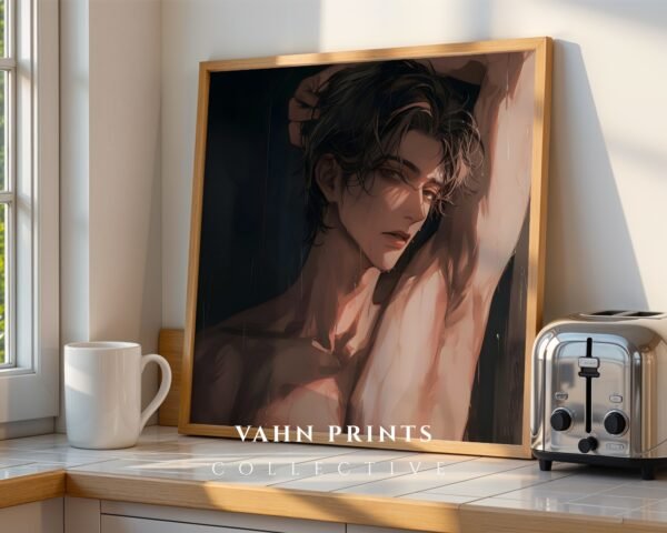 Ethereal Masculine Wall Art Muscular Male Body Soulmate Lover Print