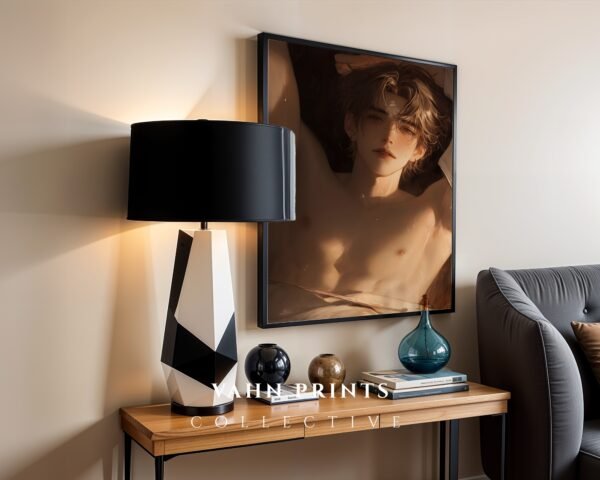 V79c_m1 Romantic Anime Style Male Wall Art Handsome Muscular Figure Download