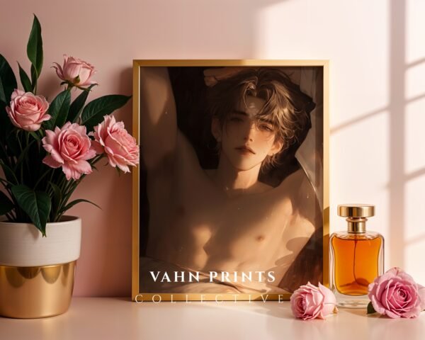 V79c_m2 Romantic Anime Style Male Wall Art Handsome Muscular Figure Download