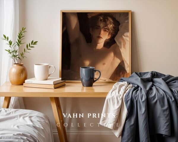 V79c_m3 Romantic Anime Style Male Wall Art Handsome Muscular Figure Download