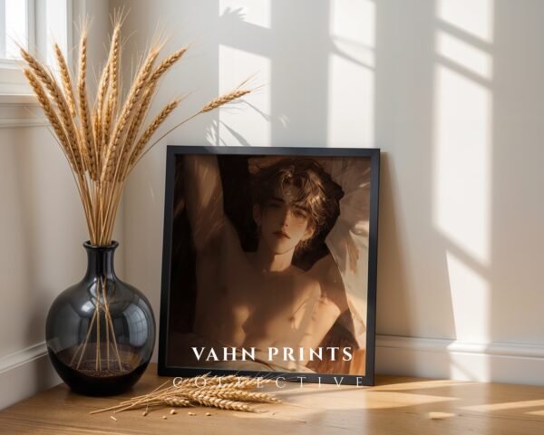 V79c_m4 Romantic Anime Style Male Wall Art Handsome Muscular Figure Download