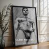 Clean Nude Male Form Drawing Wall Art Minimalist