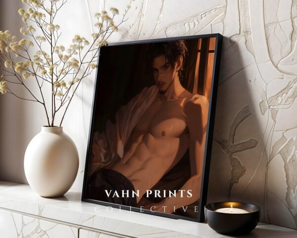 Soulmate Romantic Wall Art Muscular Male Handsome Man Printable
