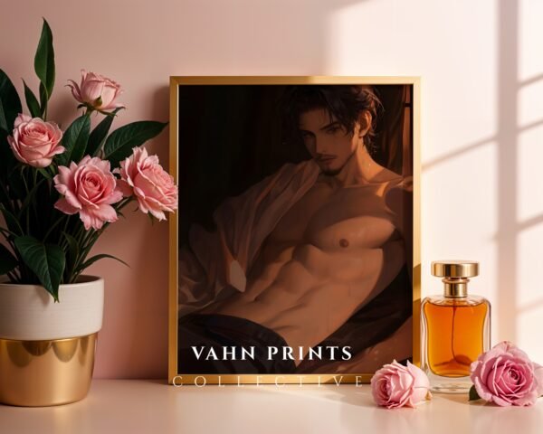 Soulmate Romantic Wall Art Muscular Male Handsome Man Printable