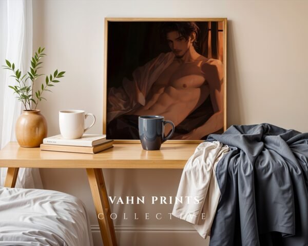 Soulmate Romantic Wall Art Muscular Male Handsome Man Printable