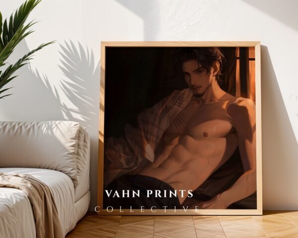 Soulmate Romantic Wall Art Muscular Male Handsome Man Printable